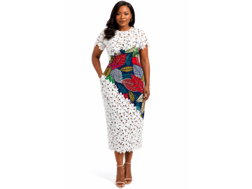 VIVIAN Ankara Mix dress
