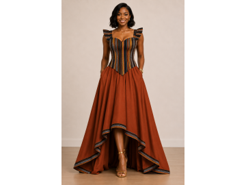 Mmaeze Corset Ankara Dress