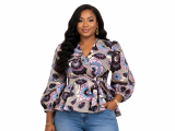Zuri Ankara Wrap blouse — alternate view