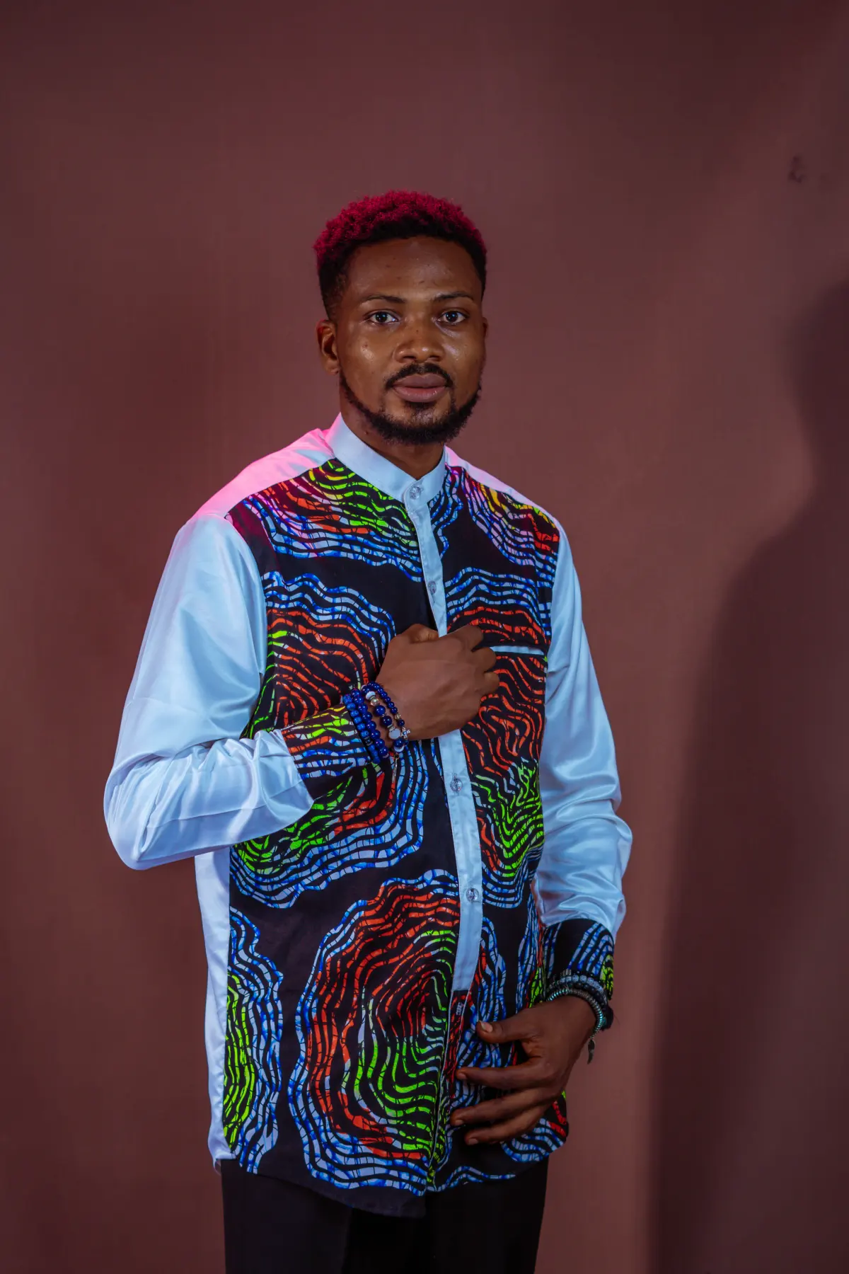 AYO Men's Ankara Print Shirt
